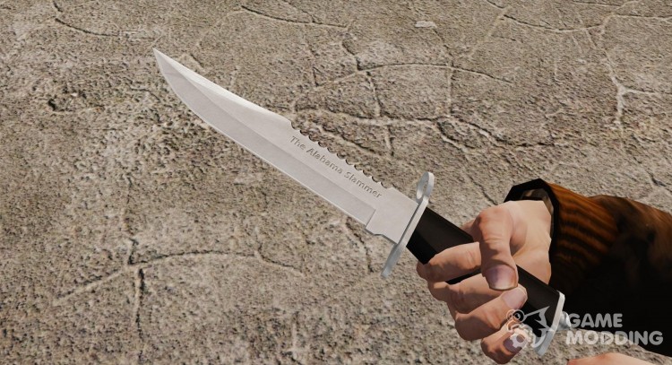 Knife The Alabama Slammer, chrome plated for GTA 4