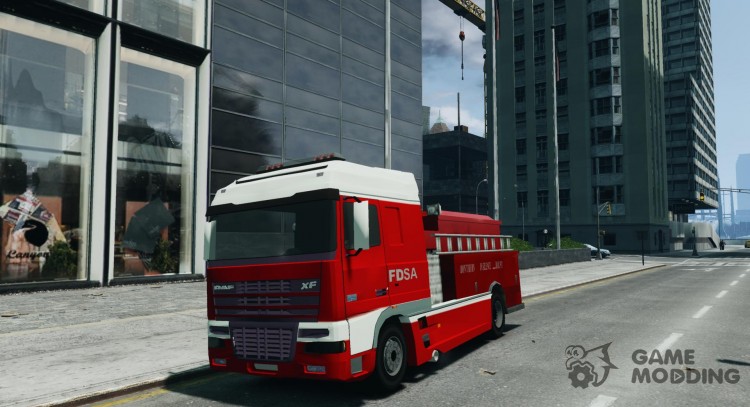 Camión de bomberos DAF XF para GTA 4