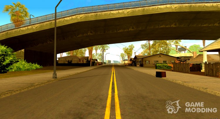 GTA IV textures  and Real HQ Roads fixed LQ для GTA San Andreas