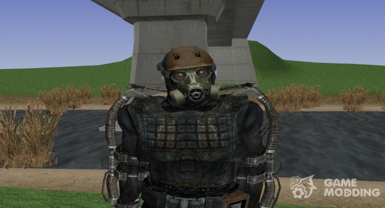 Miembro de la agrupación de Enclave en el nuevo экзоскелете de S. T. A. L. K. E. R. v.2 para GTA San Andreas