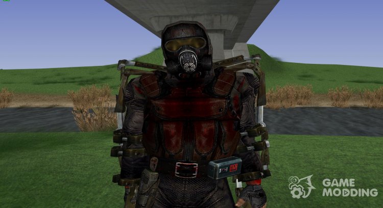 A member of the group Murderers in a lightweight exoskeleton of S. T. A. L. K. E. R for GTA San Andreas