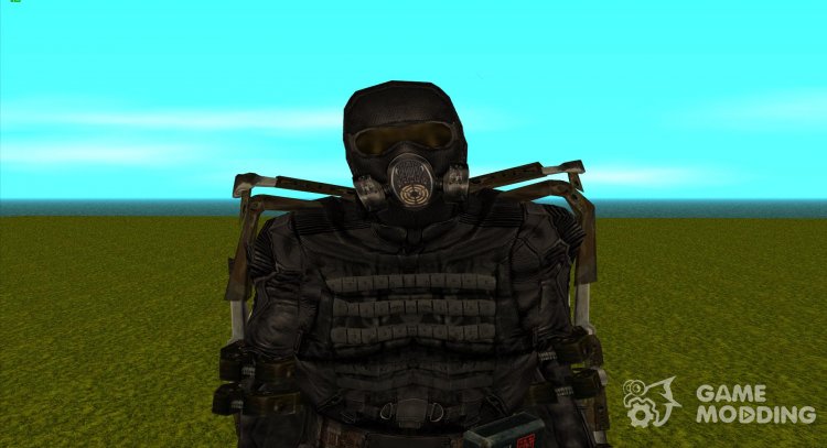 Miembro de la agrupación BLACK Angel en el exoesqueleto ligero de S. T. A. L. K. E. R para GTA San Andreas
