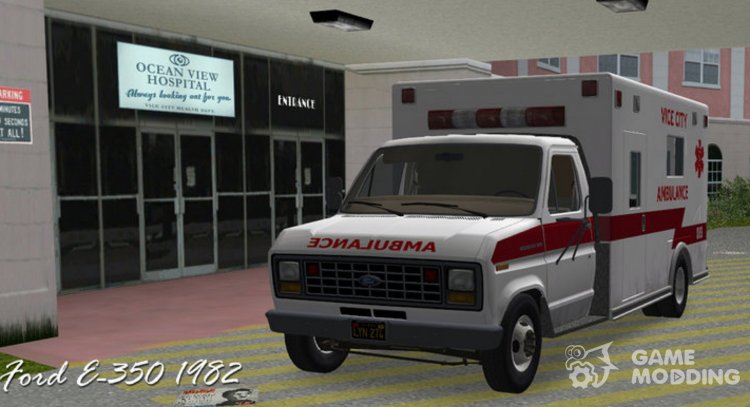 Ford E-350 Ambulancia 1.02 para GTA Vice City