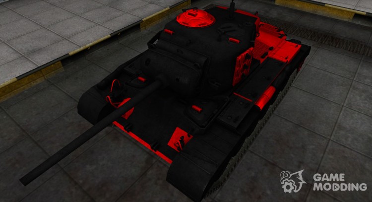 Черно-красные зоны пробития M26 Pershing для World Of Tanks
