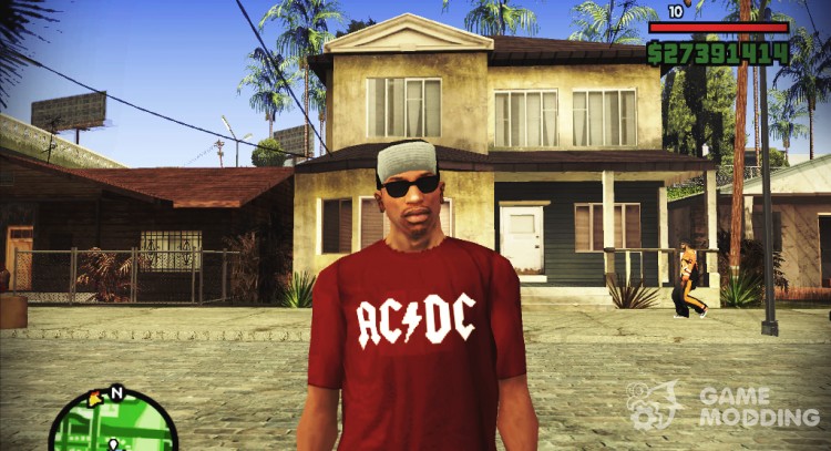 AC/DC футболка для GTA San Andreas