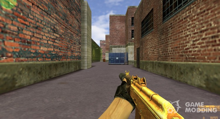 Золото/бронза AKS74u анимация для Counter Strike 1.6