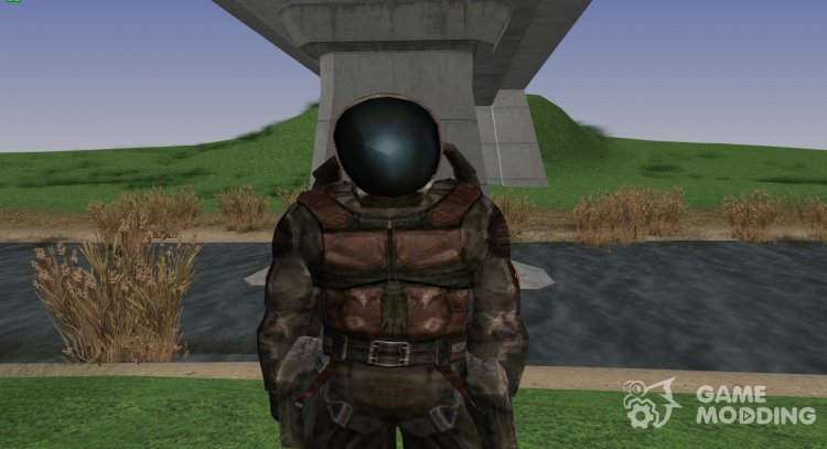 The commander of the group Dark stalkers in a scientific suit of S. T. A. L. K. E. R V. 2 for GTA San Andreas