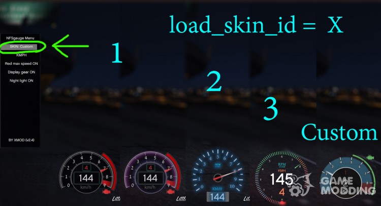 NFS gauge-RPM Gear Speedometer and Timer v 2.5.3 for GTA 5