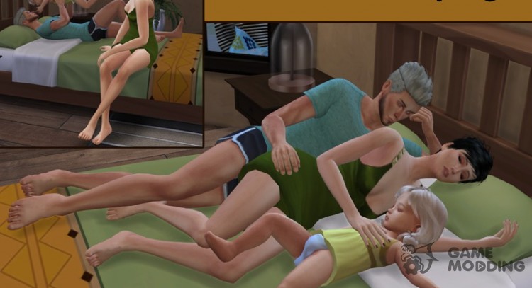 Family Night - PosePack для Sims 4