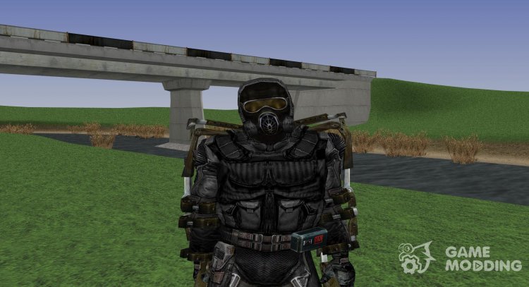 A member of the group Infernal Inquisition in the simplified exoskeleton of S. T. A. L. K. E. R for GTA San Andreas