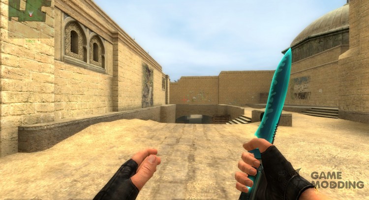 glowing knife (blue) for Counter-Strike Source