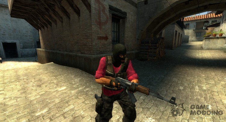 камуфляж красно черный Феникс для Counter-Strike Source