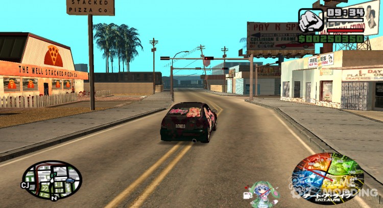 Спидометр в стиле аниме Date a Live для GTA San Andreas