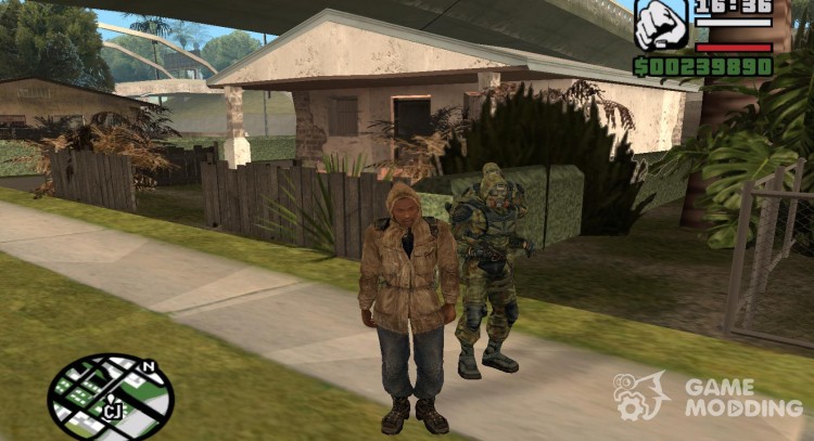 Пак оружия и скинов из игры S.T.A.L.K.E.R. для GTA San Andreas
