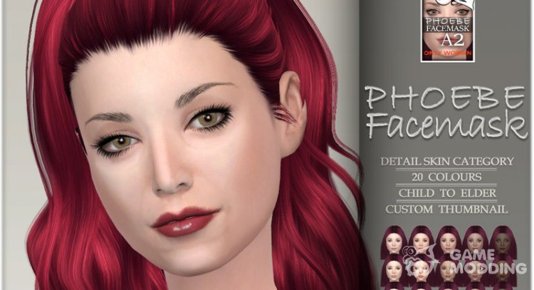 Phoebe facemask for Sims 4
