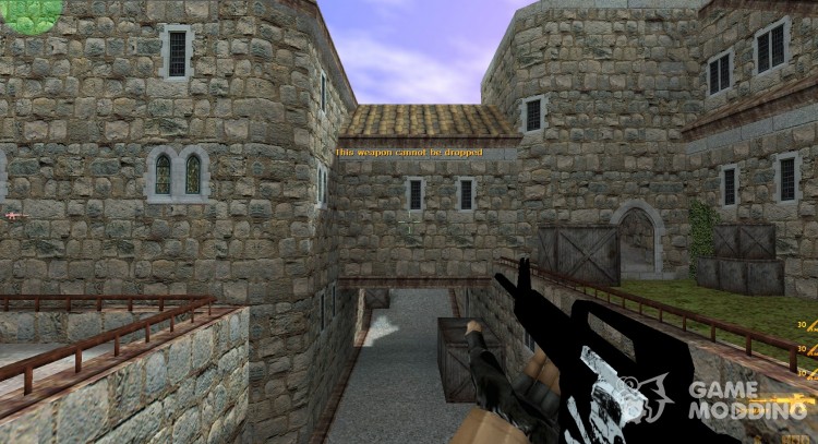 Черный M4 с черепом и коричневый рука. для Counter Strike 1.6