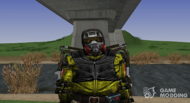 Член группировки Комсомол в облегченном экзоскелете из S.T.A.L.K.E.R для GTA San Andreas