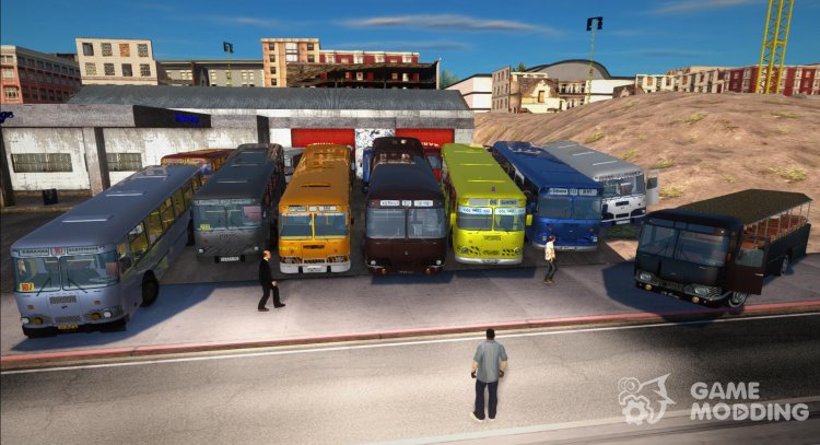 Пак машин ЛиАЗ-677 (677М, 677П, 677Ш) для GTA San Andreas