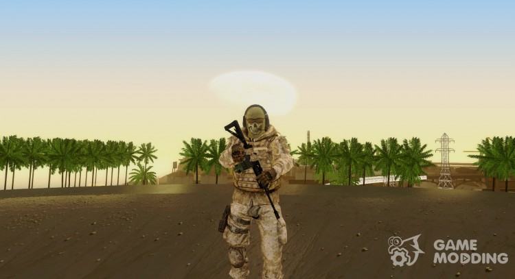 COD MW2 Ghost Sniper Desert Camo для GTA San Andreas