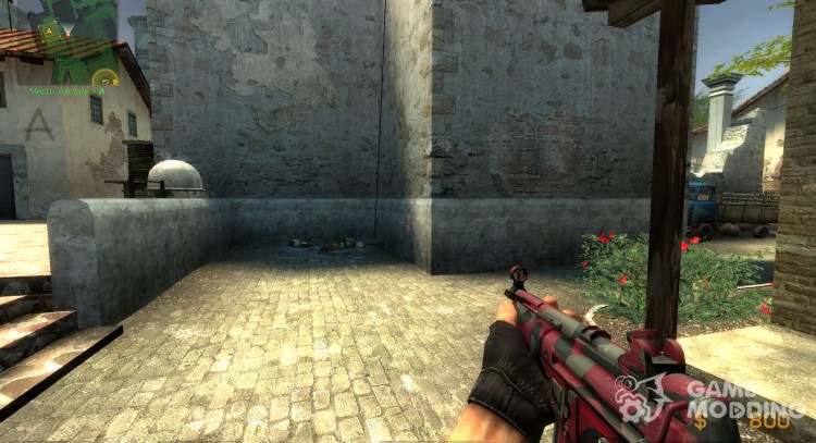 Red camo mp5 for Counter-Strike Source