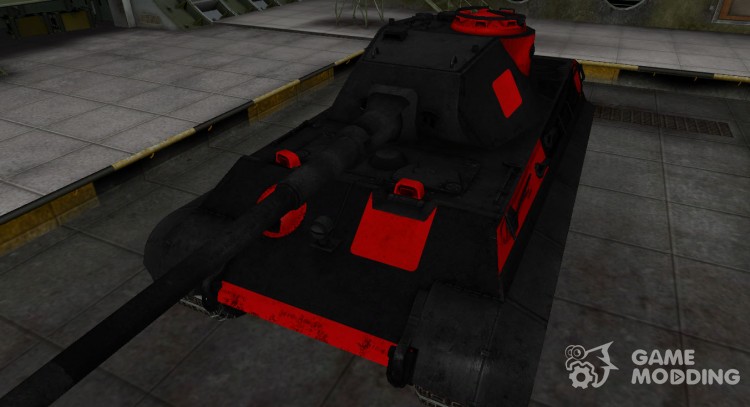 Черно-красные зоны пробития PzKpfw VIB Tiger II для World Of Tanks
