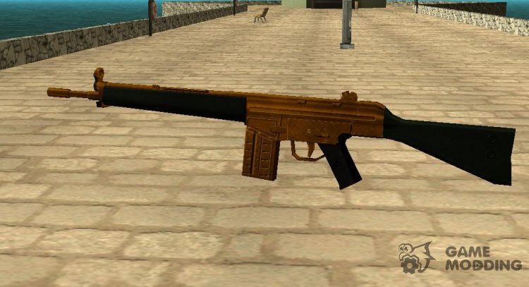 Golden M4 (G3A3) for GTA San Andreas