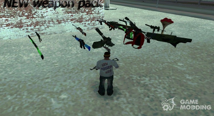 New weapon pack by xXx_NIGER_xXx para GTA San Andreas