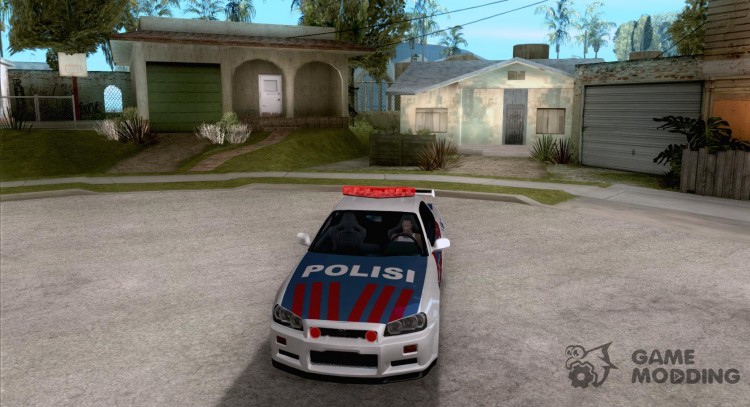 Nissan Skyline R34 policía para GTA San Andreas