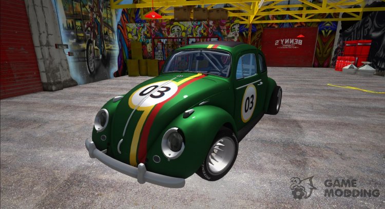 1963 Volkswagen Beetle Ragtop Sedan (Herbie style) для GTA San Andreas