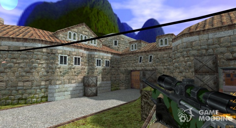 AWP with woodland Camo + new scope for Counter Strike 1.6