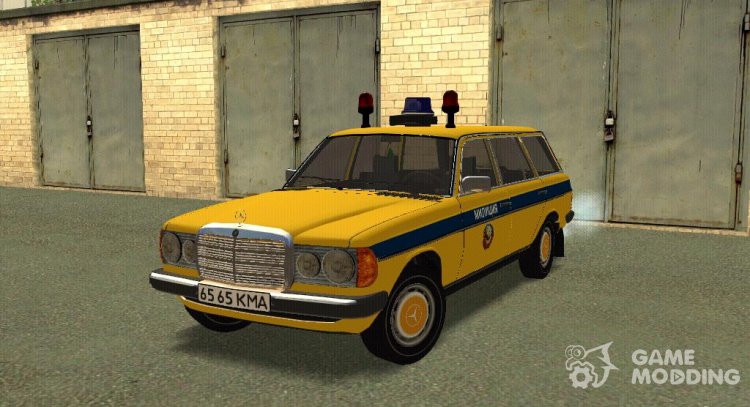 Mercedes-Benz W123 station wagon Soviet Police for GTA San Andreas
