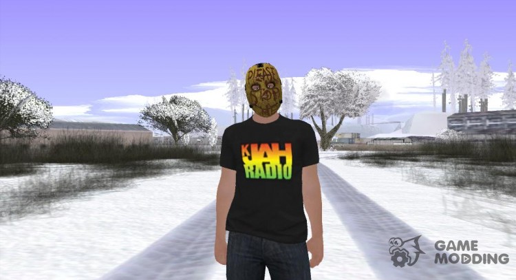 Skin HD GTA Online в футболке KJAH Radio для GTA San Andreas