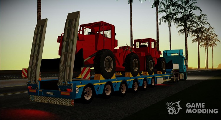 Прицеп Трал с Тракторами для GTA San Andreas