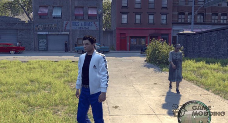 White suit with dark blue jeans for Mafia II