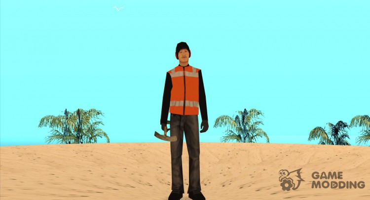 The Asian worker for GTA San Andreas