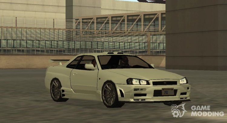 Nissan Skyline GT-R R34 V-Spec II, Tunable (Low Poly) for GTA San Andreas