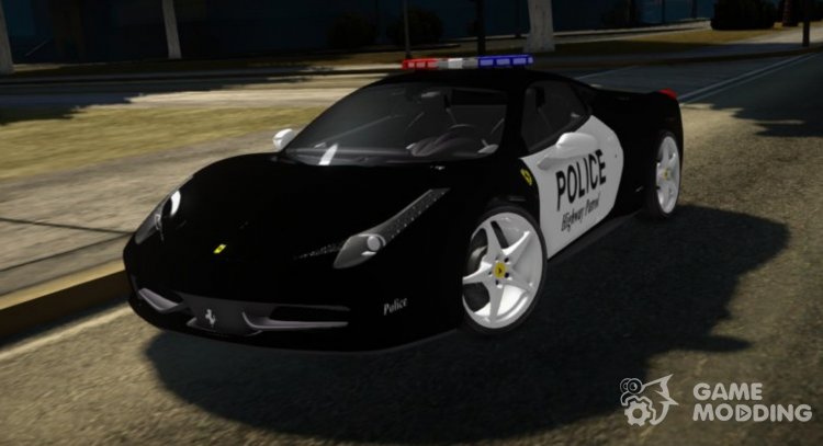 2015 Феррари 458 Италиа - Полицейский Автомобиль для GTA San Andreas