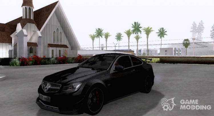 Mercedes Benz C63 AMG Black Series 2012 для GTA San Andreas