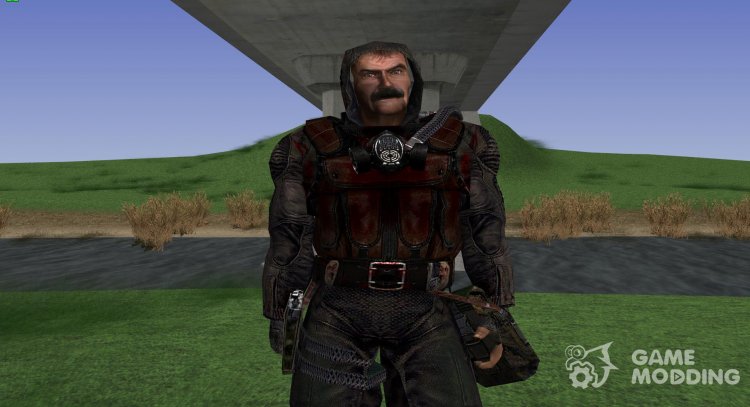Miembro de la agrupación Душегубы con un aspecto único de S. T. A. L. K. E. R v.1 para GTA San Andreas