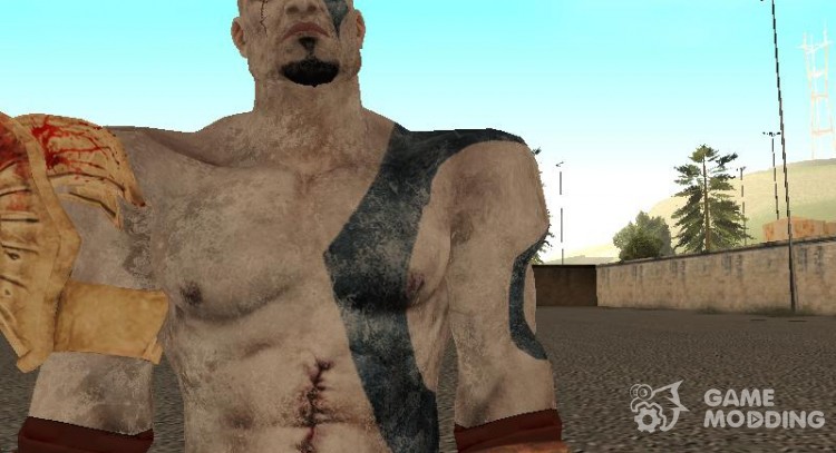 Blue Kratos from God of War 3 для GTA San Andreas