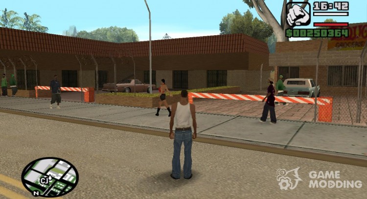 Working the gate on the Grove for GTA San Andreas