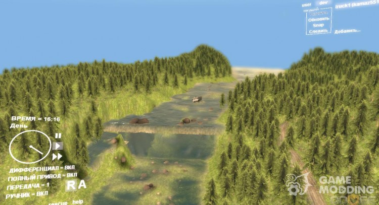 Map of the German forest 001 for Spintires DEMO 2013