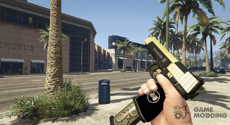 Black and gold Deagl for GTA 5
