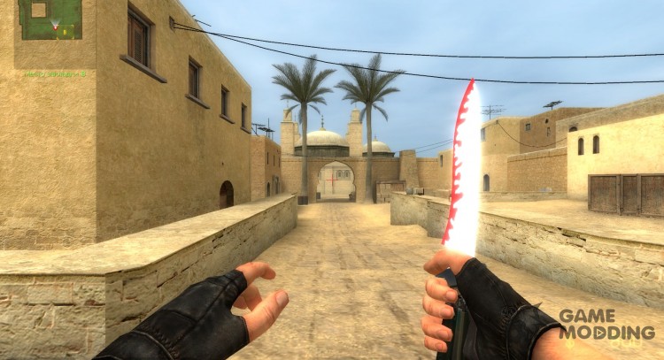 Mega rojo y blanco cuchillo corregir para Counter-Strike Source