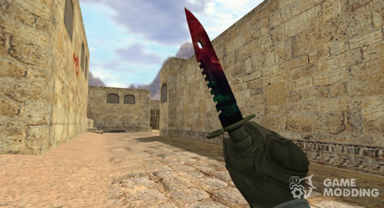 Штык-нож М9 Подземное эхо для Counter Strike 1.6