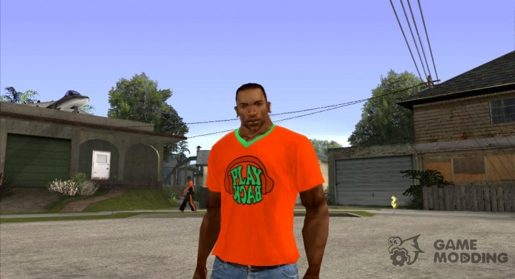 CJ on t-shirt (Playback) for GTA San Andreas