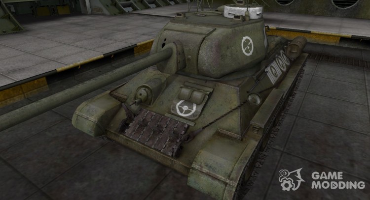 Зоны пробития контурные для Т-34-85 для World Of Tanks