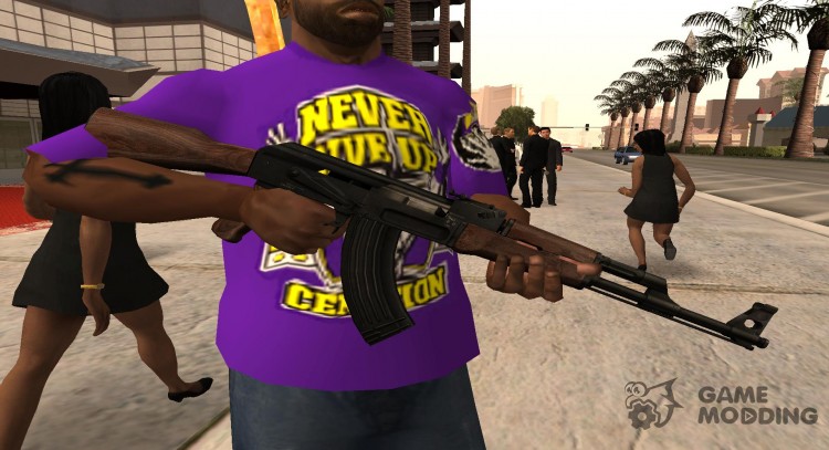 Оригинальный АК-47 в HD для GTA San Andreas