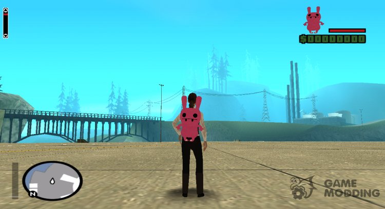 Розовый кроличий рюкзак для GTA San Andreas