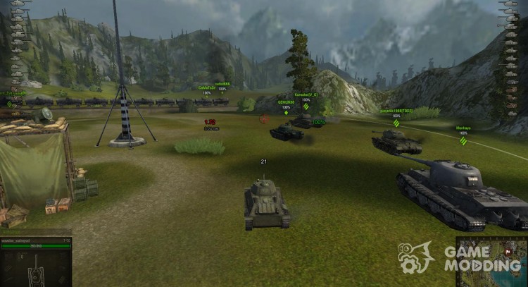Francotirador y Arcade mira para World Of Tanks
